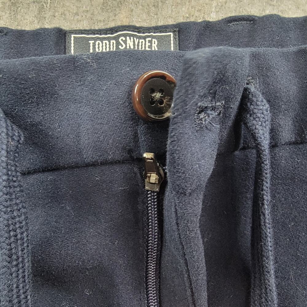 Todd Snyder Italian Doeskin Madison Trouser size M Navy Blue Drawstring NWT - Picture 9 of 12